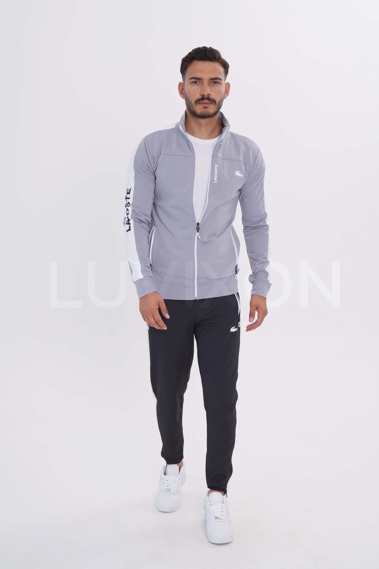 Lacoste Gri/Siyah Eşofman Takımı