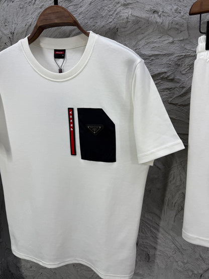 Prada Beyaz Şort Takımı