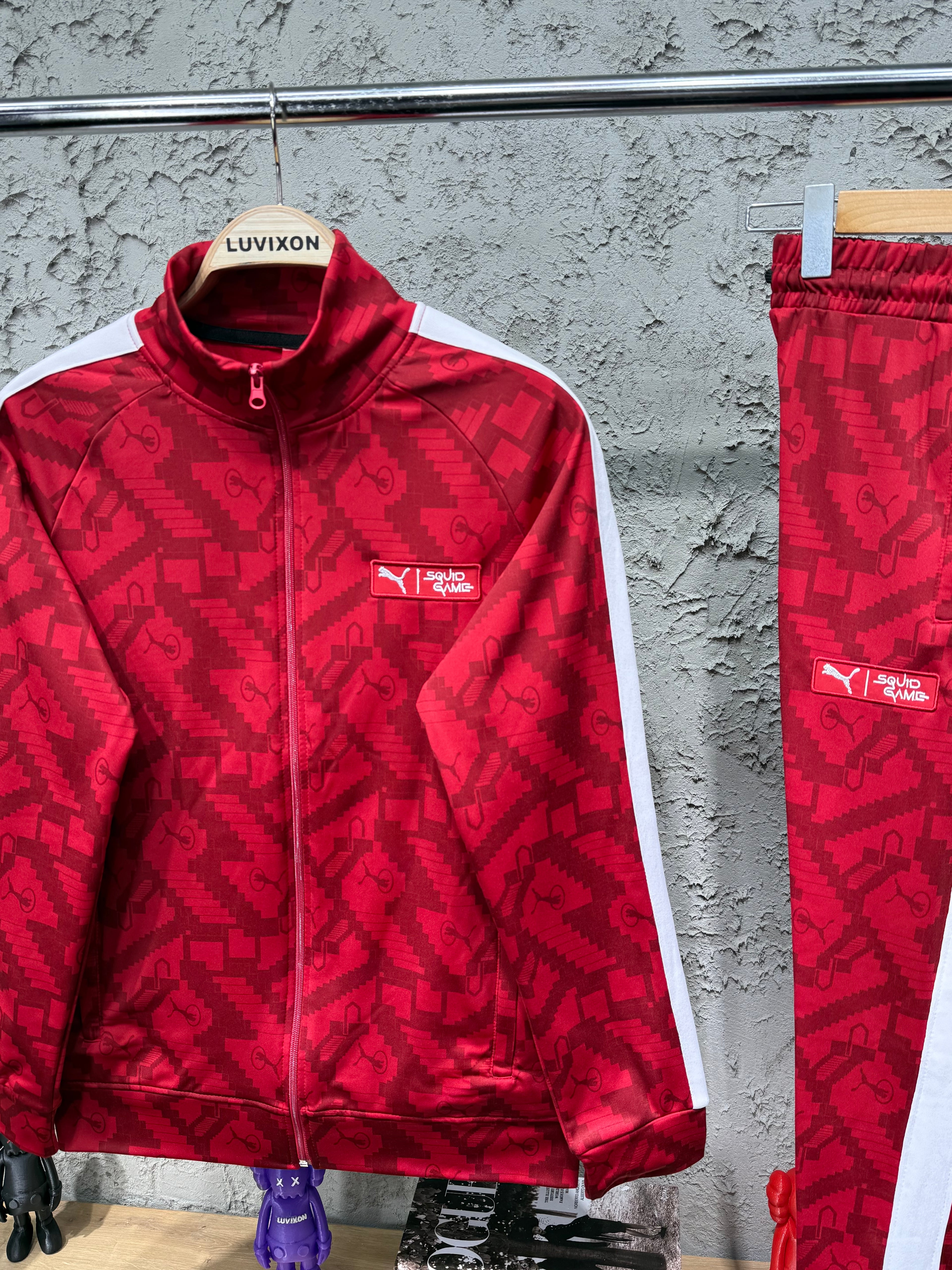 Puma Squid Game Kırmızı Özel Desenli Eşofman Takımı