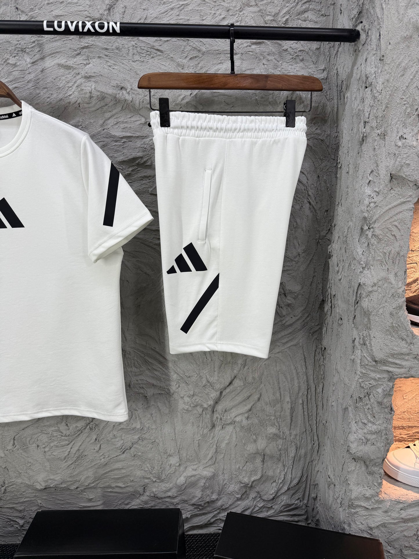 Adidas Z.N.E. Beyaz Şort Takımı