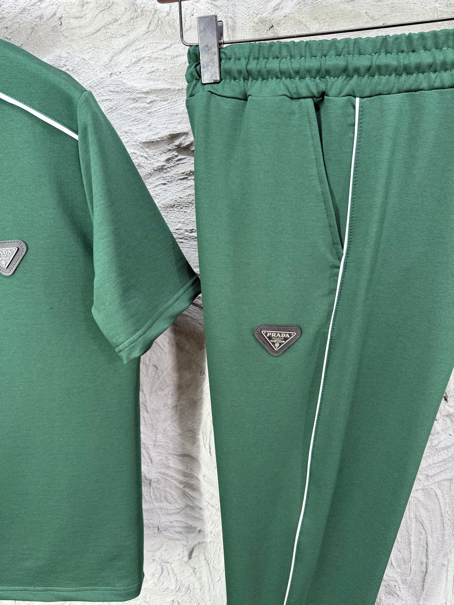 Prada Yeşil Polo Yaka T-shirt Takımı