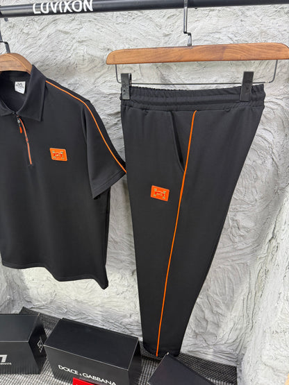 Hermes Siyah Polo Yaka T-shirt Takımı