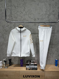 EA7 Gold Detaylı Siyah Eşofman Takımı