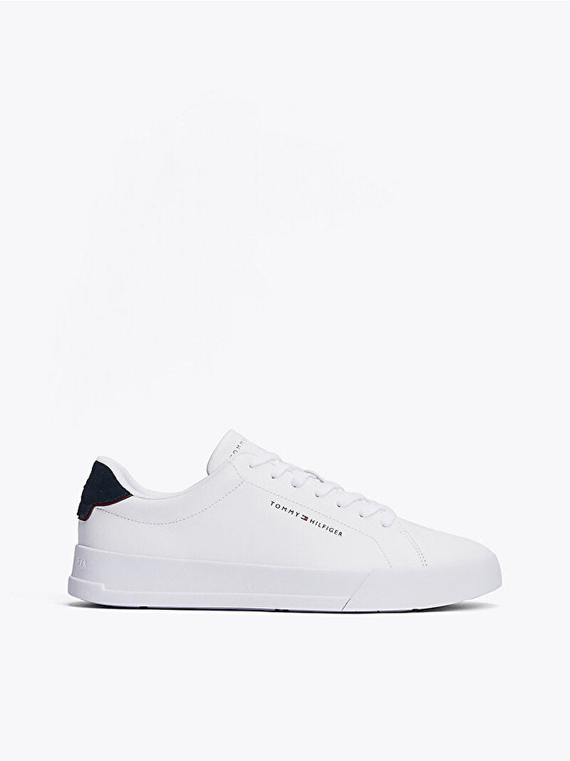 Tommy Hilfiger Beyaz Erkek Court Lth Detail Sneaker