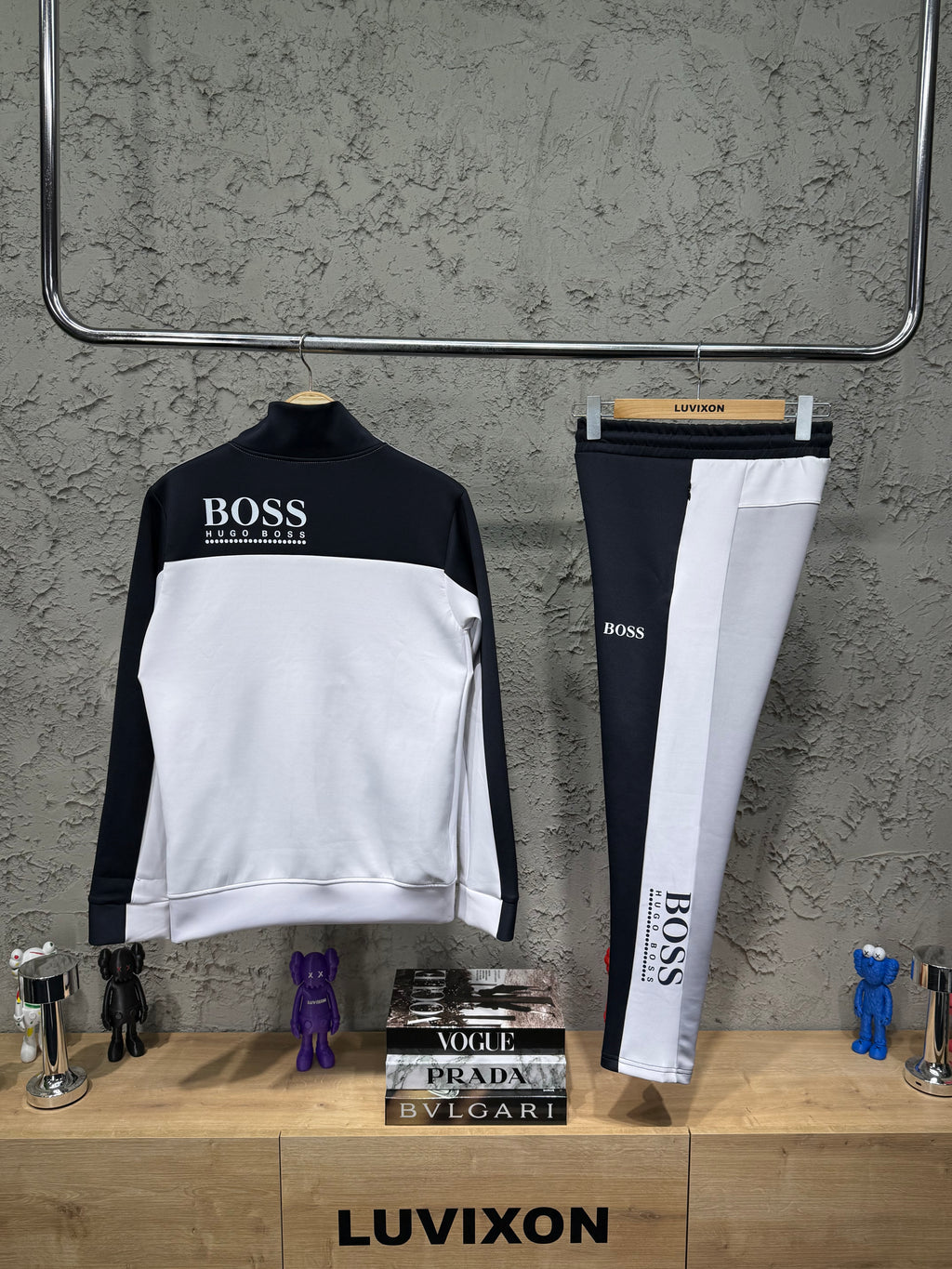 Boss Erkek Eşofman Takımı – Lacivert &amp; Gri