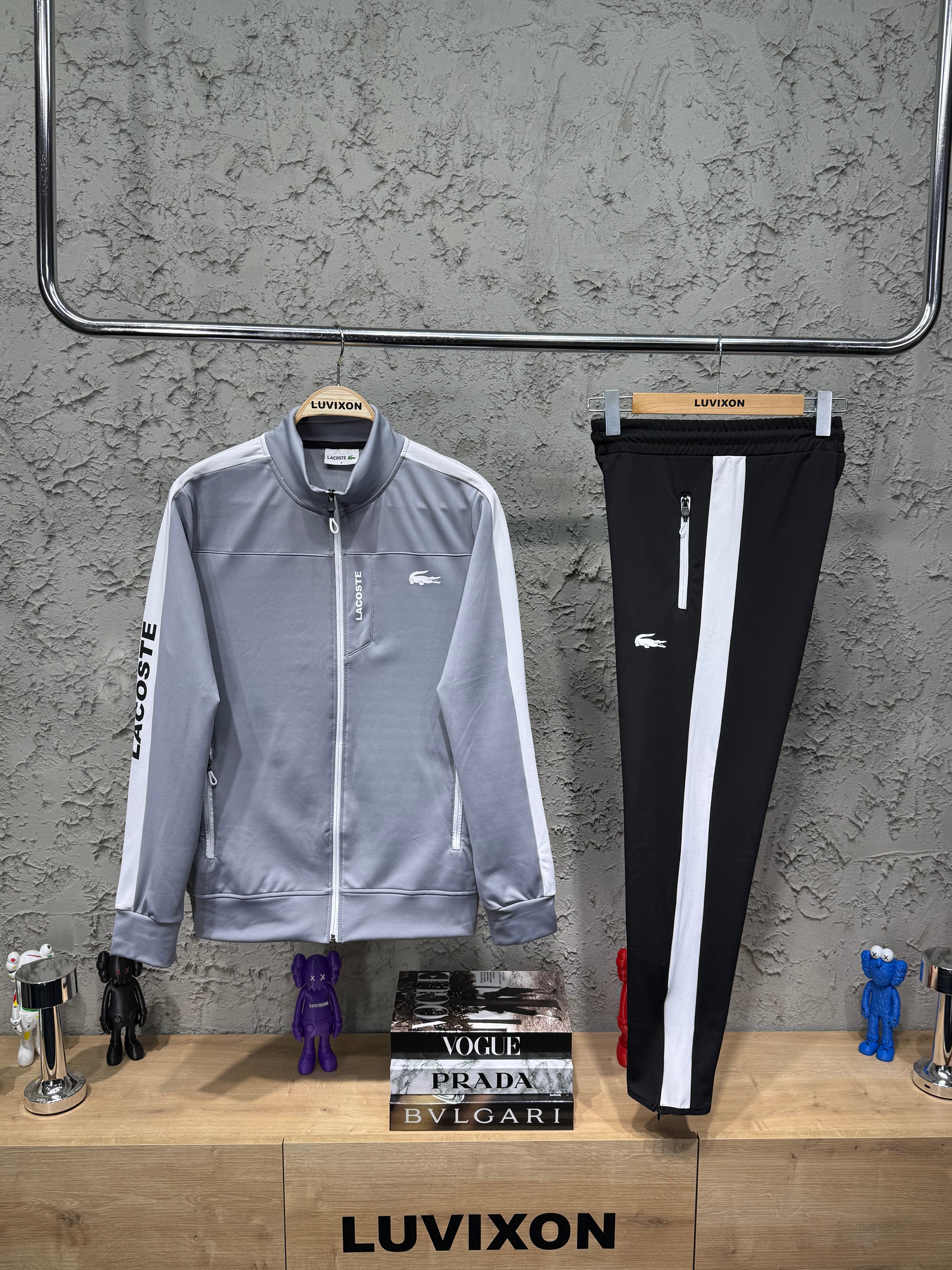 Lacoste Gri/Siyah Eşofman Takımı