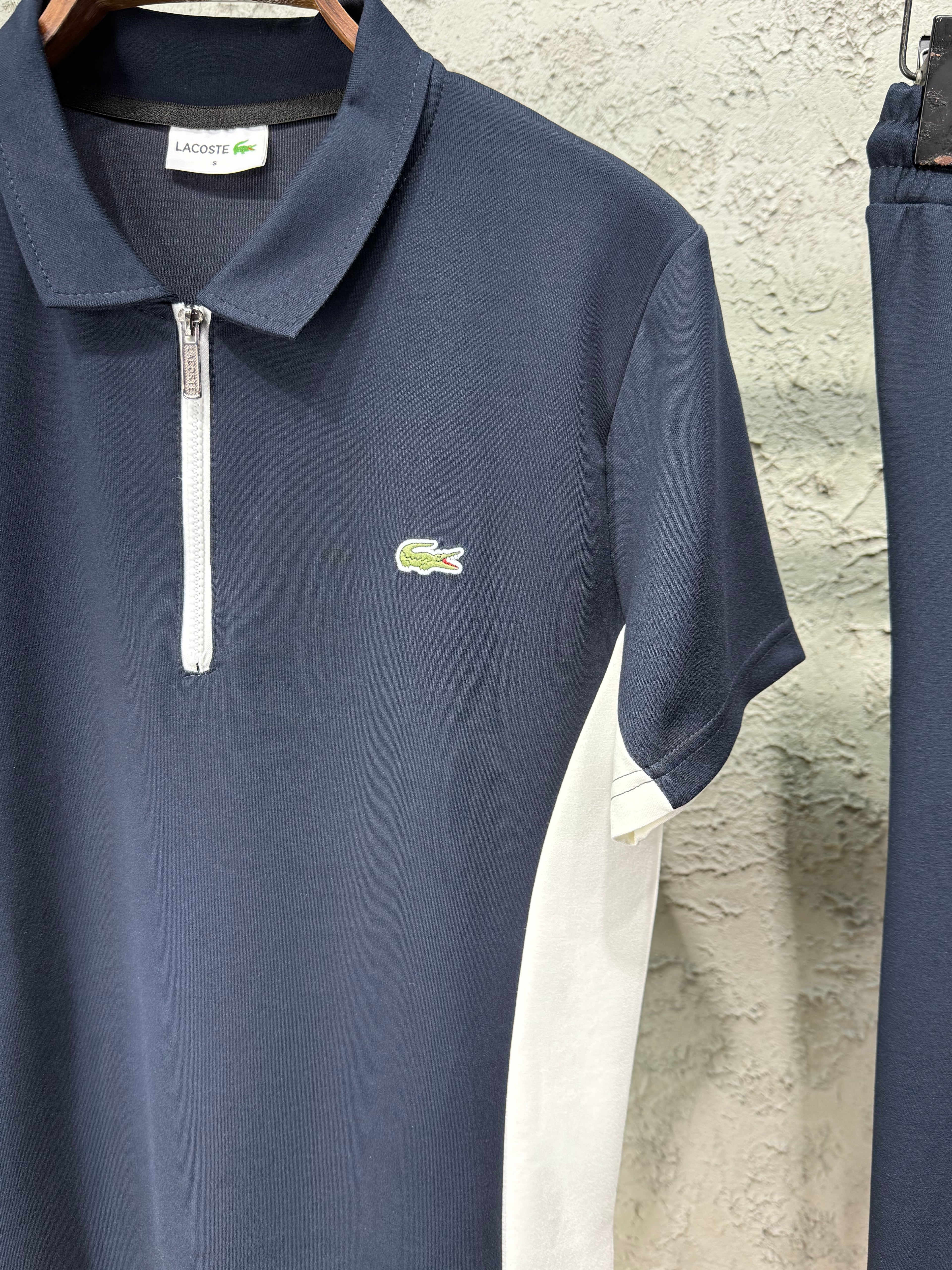 Lacoste Lacivert Biyeli Eşofman & T-shirt Takımı
