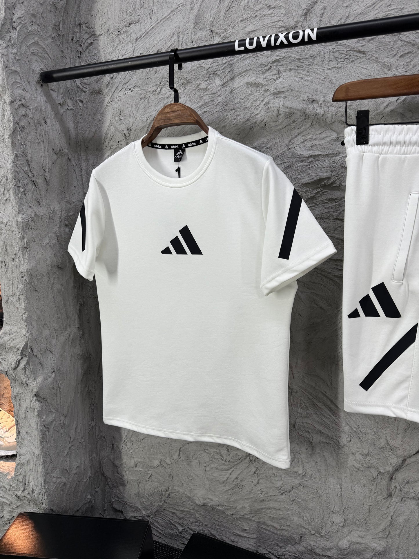 Adidas Z.N.E. Beyaz Şort Takımı
