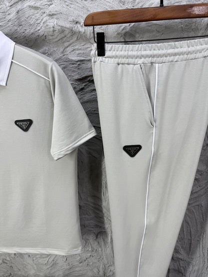 Prada Taş Polo Yaka T-shirt Takımı