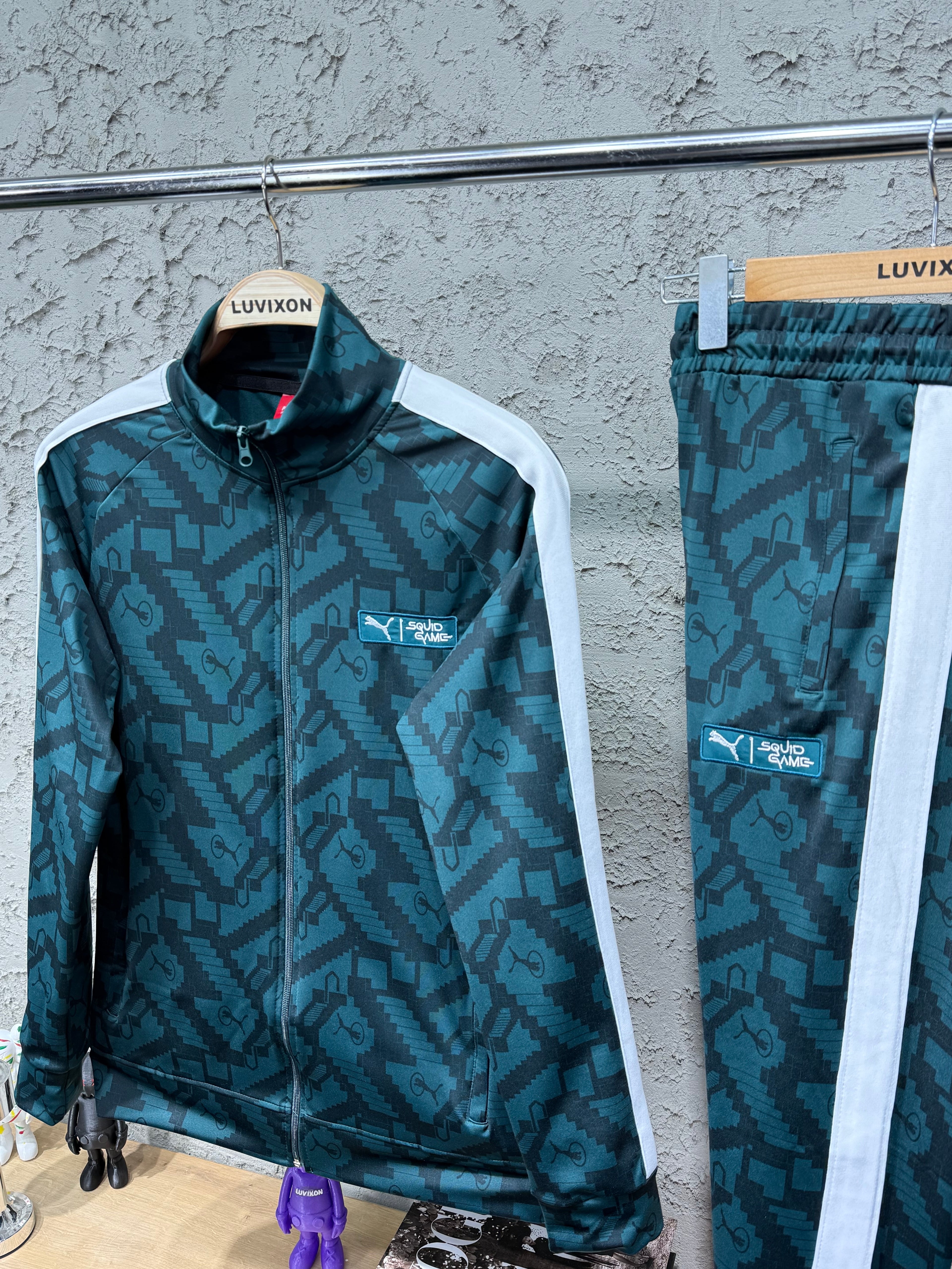 Puma Squid Game Yeşil Özel Desenli Eşofman Takımı