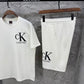 Calvin Klein Logo Beyaz Şort Takımı