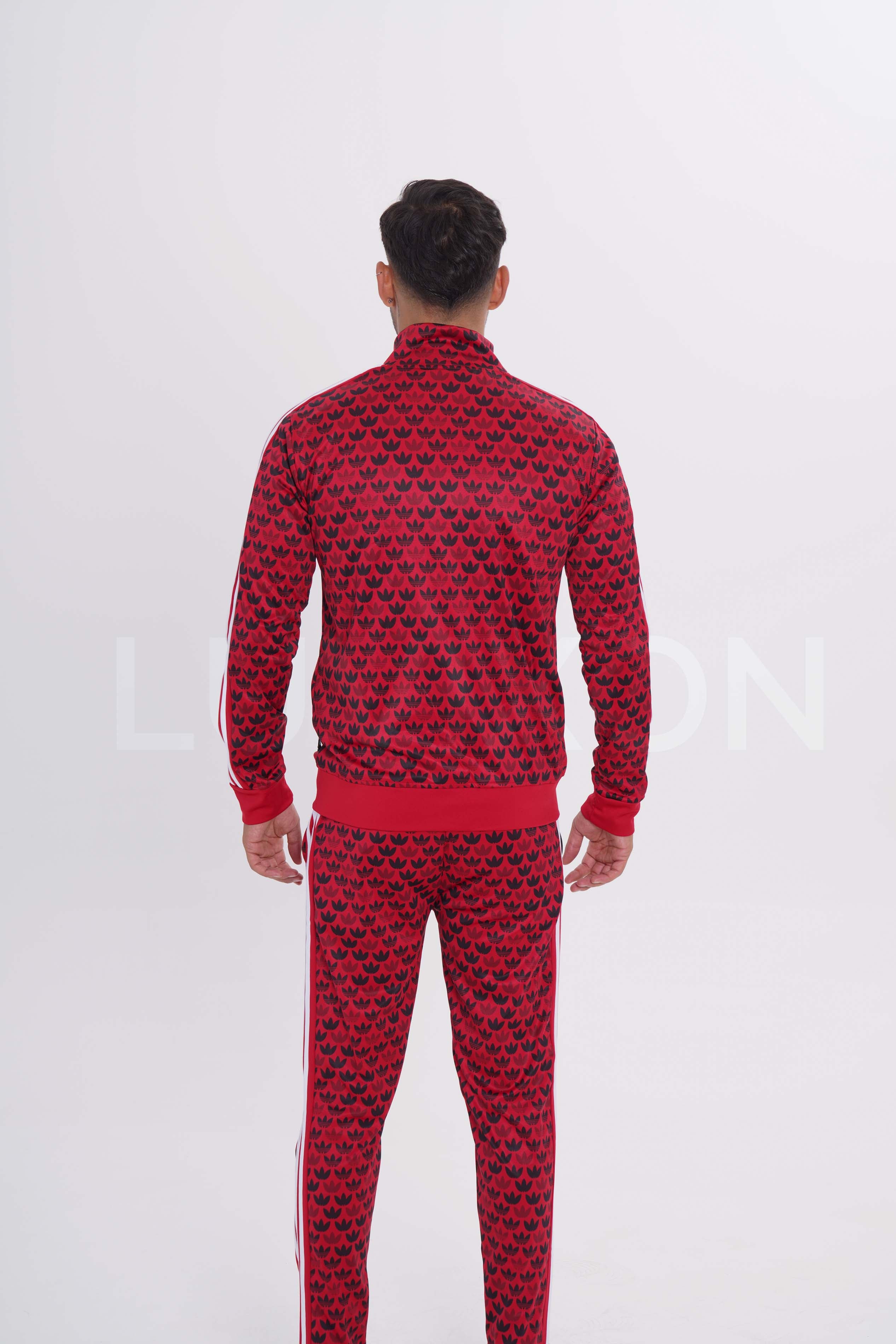 Adidas Kırmızı Logo Desenli Eşofman Takımı