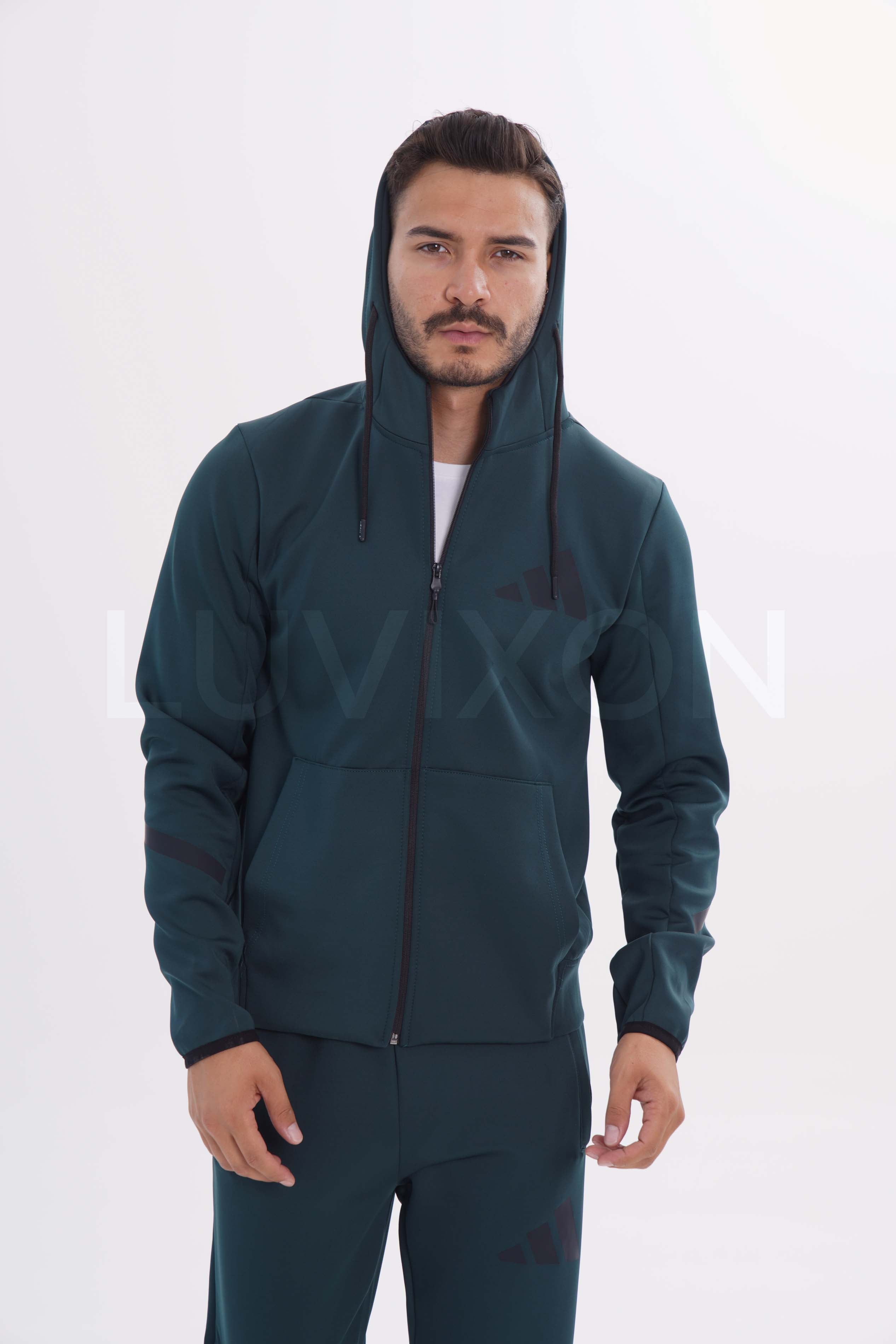 Adidas Z.N.E. Yeşil Full-Zip Eşofman Takımı