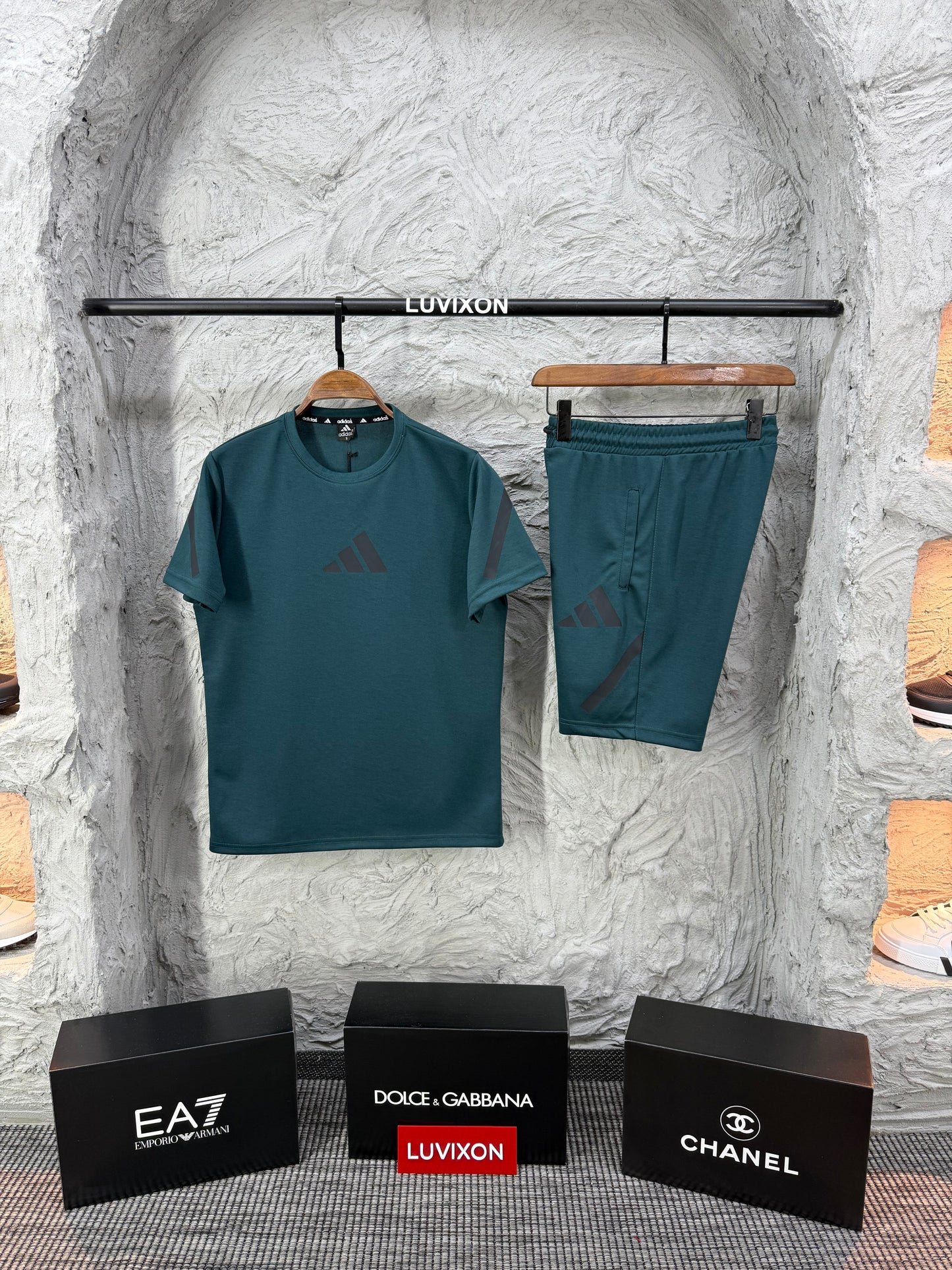 Adidas Z.N.E. Nefti Yeşil Şort Takımı
