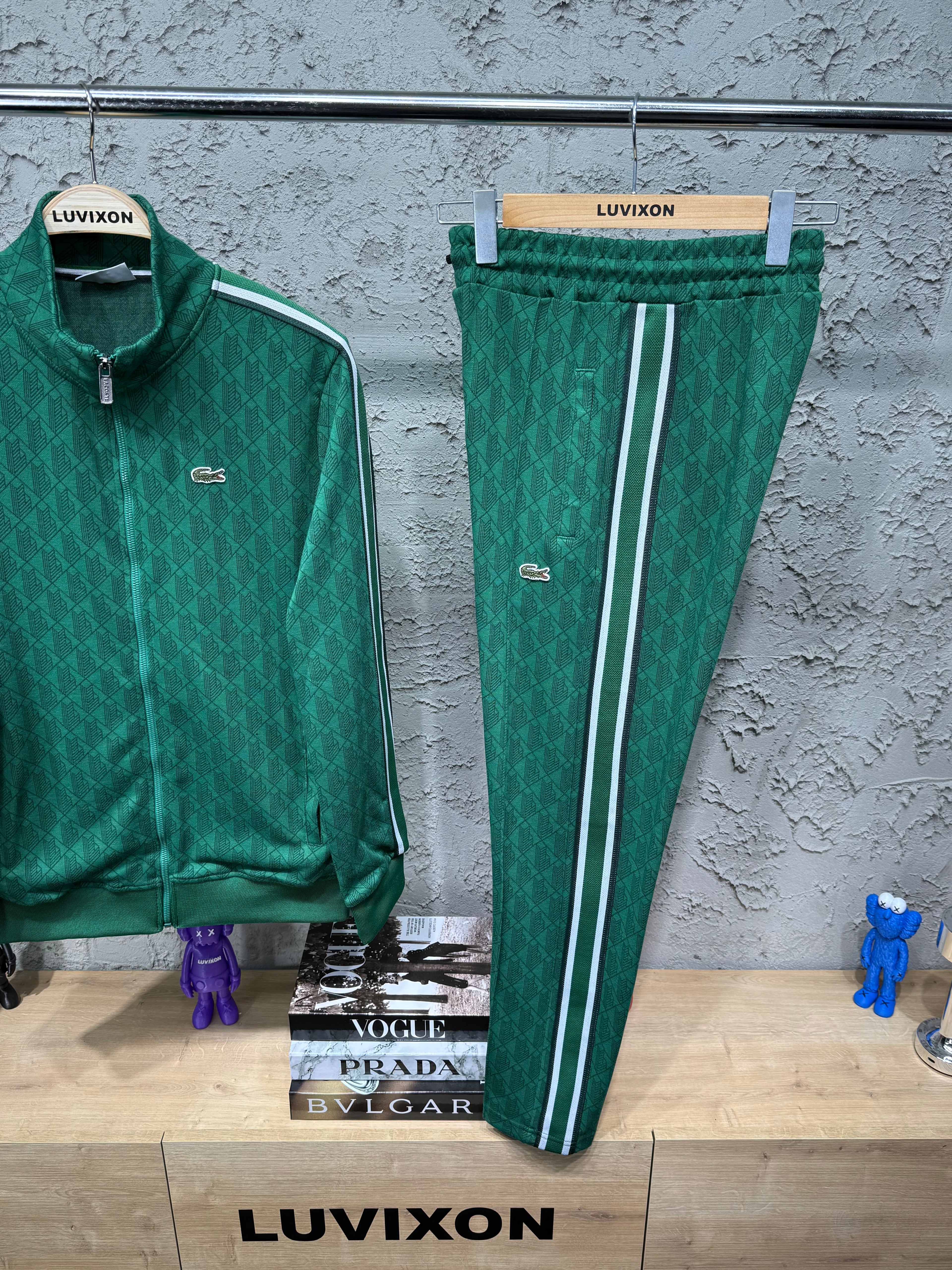 Lacoste Monogram Yeşil Eşofman Takımı