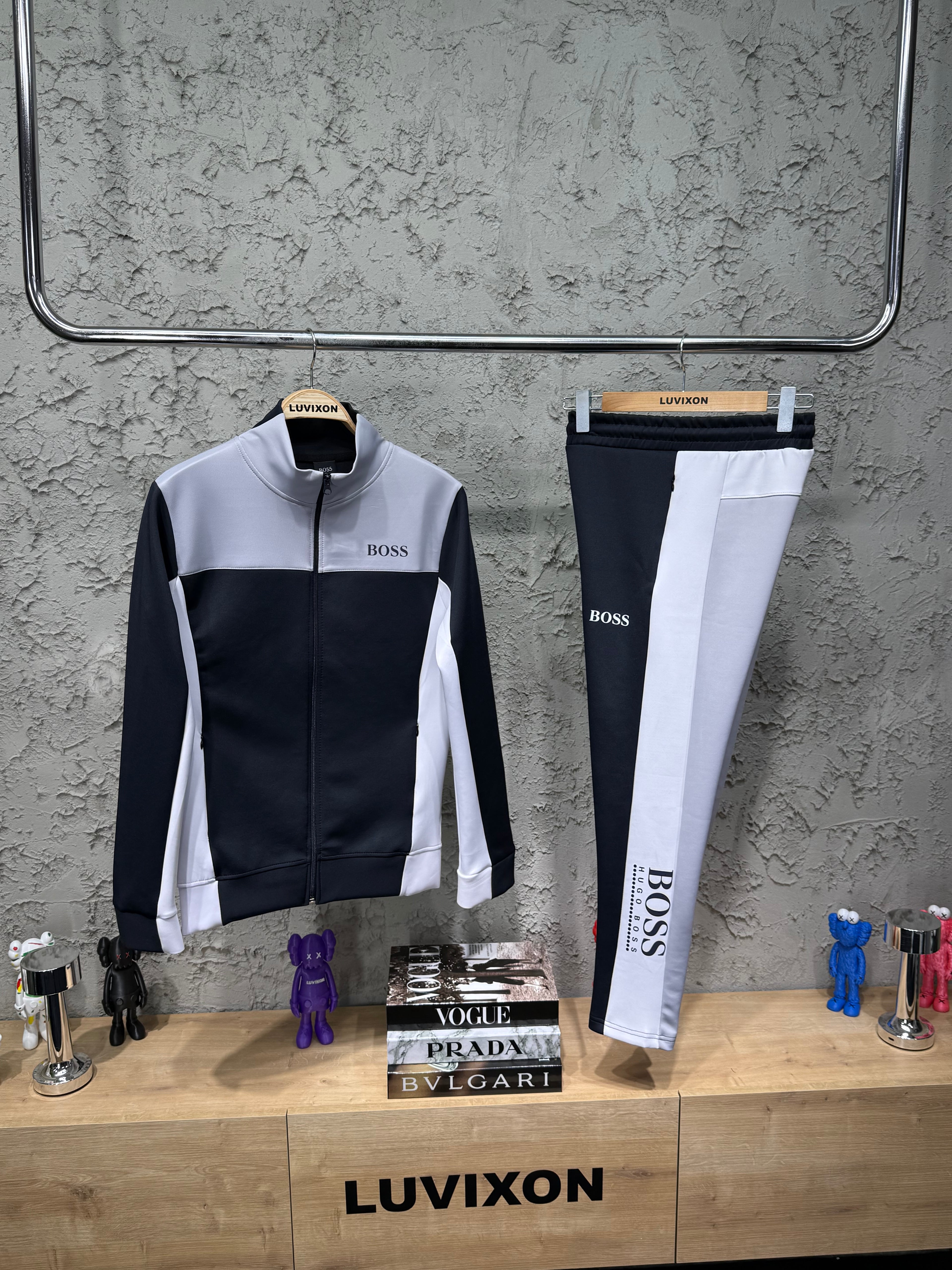 Boss Erkek Eşofman Takımı – Lacivert & Gri