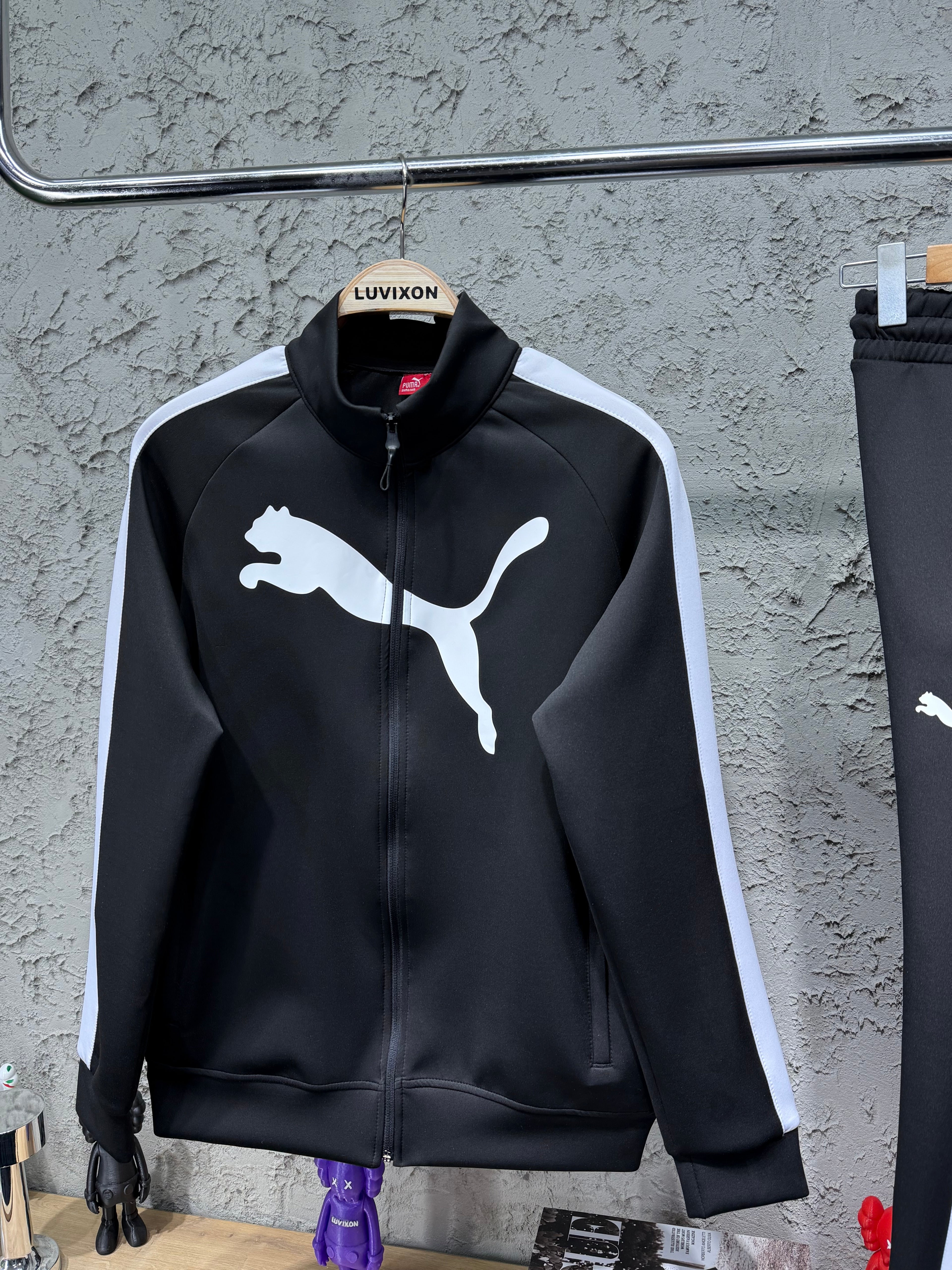Puma Göğüs Logo Siyah Eşofman Takımı