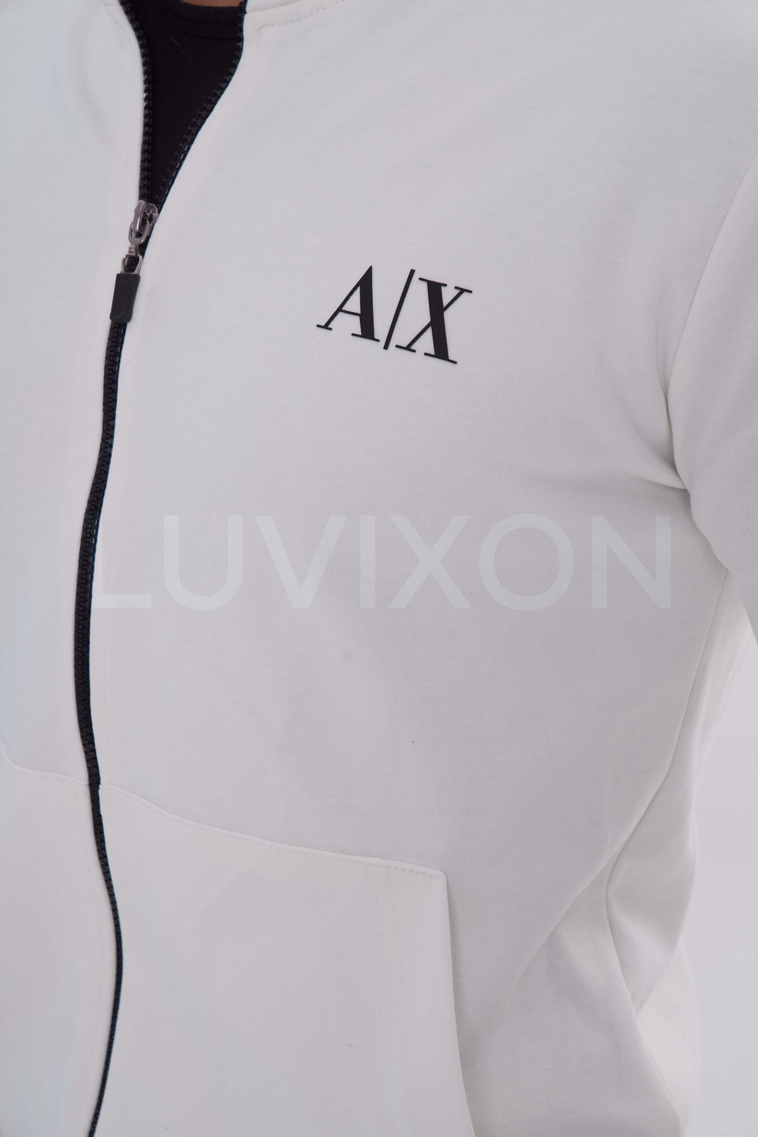 Armani Exchange Beyaz-Siyah Şerit Detaylı Eşofman Takımı