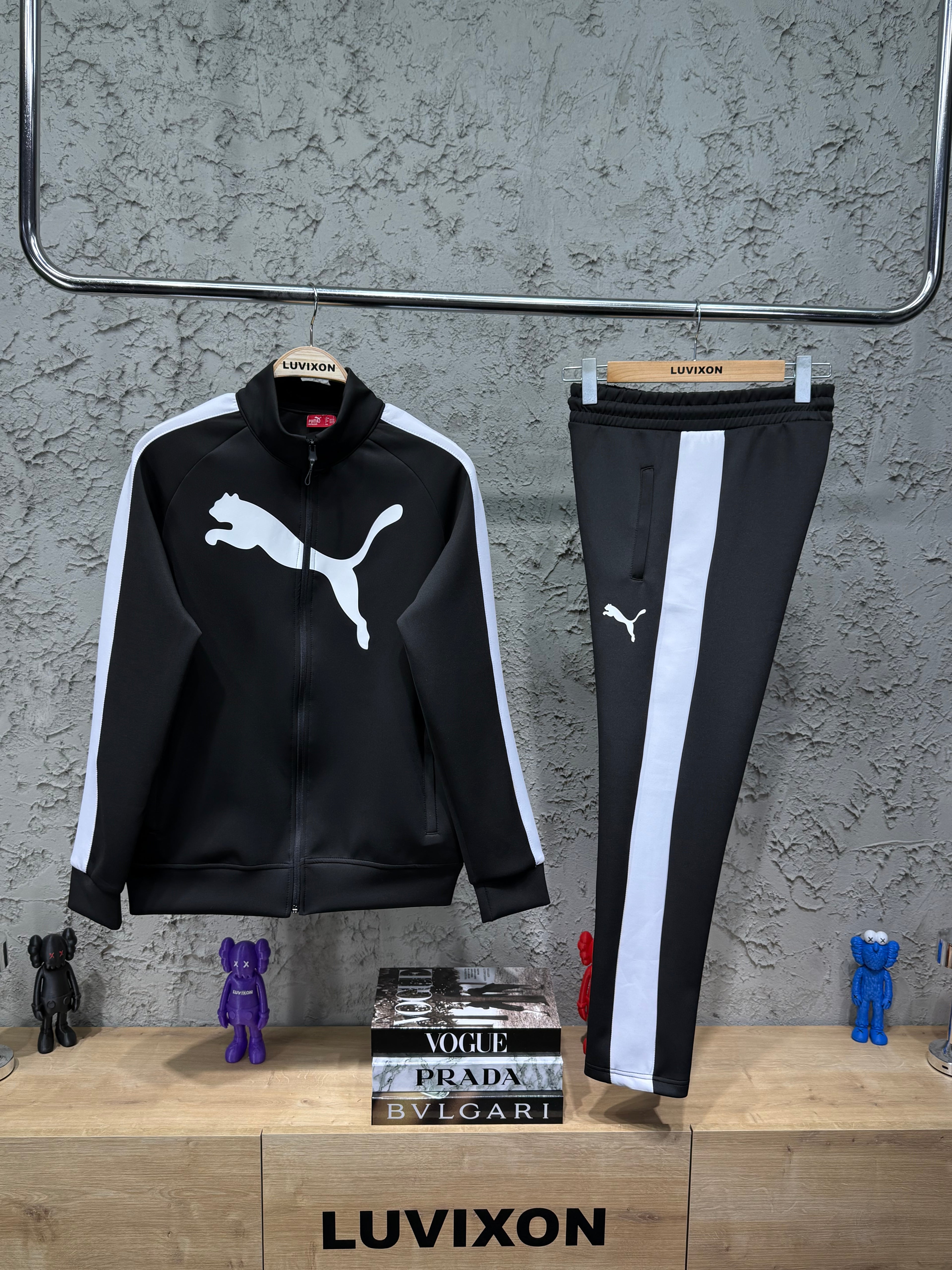 Puma Göğüs Logo Siyah Eşofman Takımı