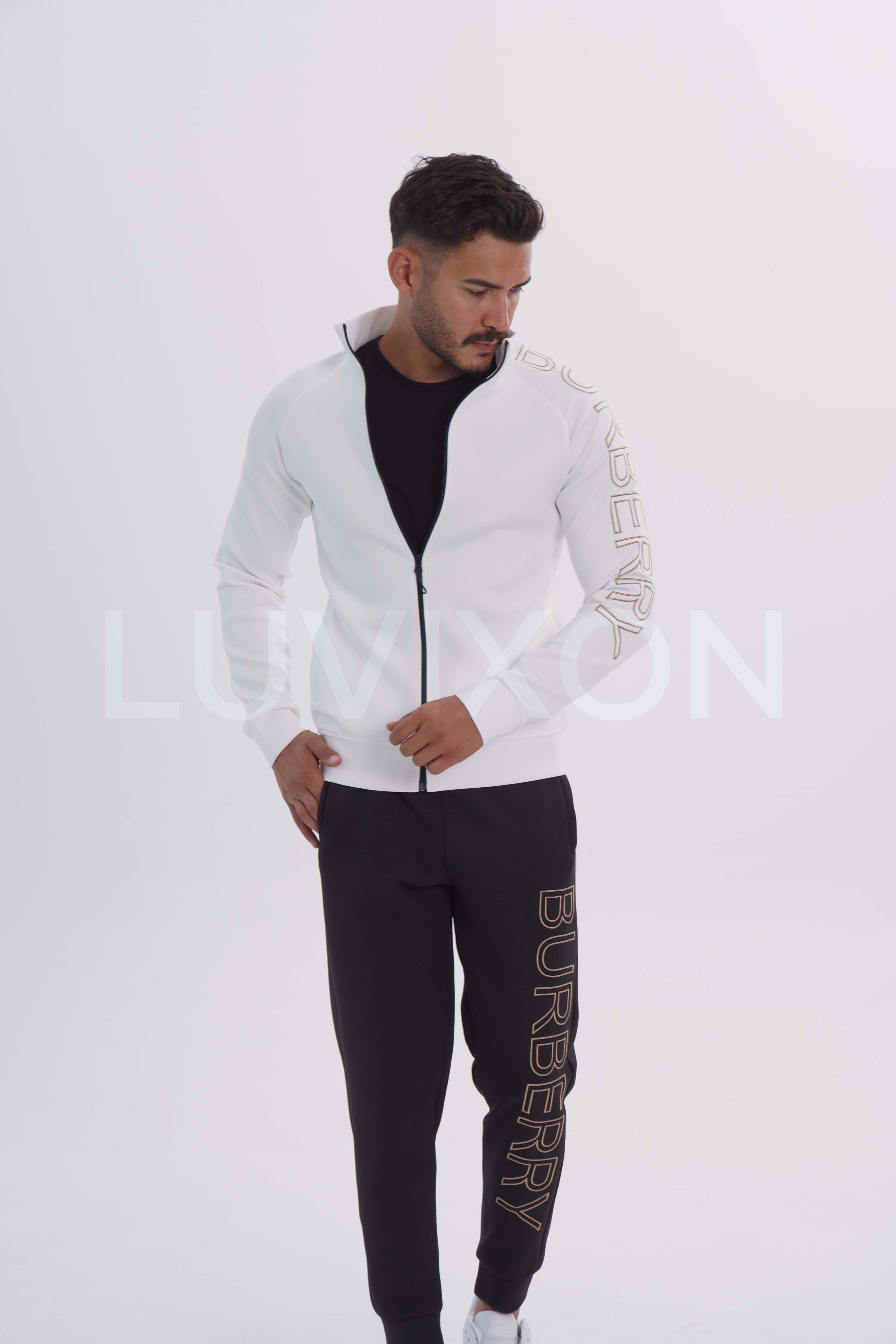 Burberry Beyaz&Siyah Erkek Eşofman Takımı