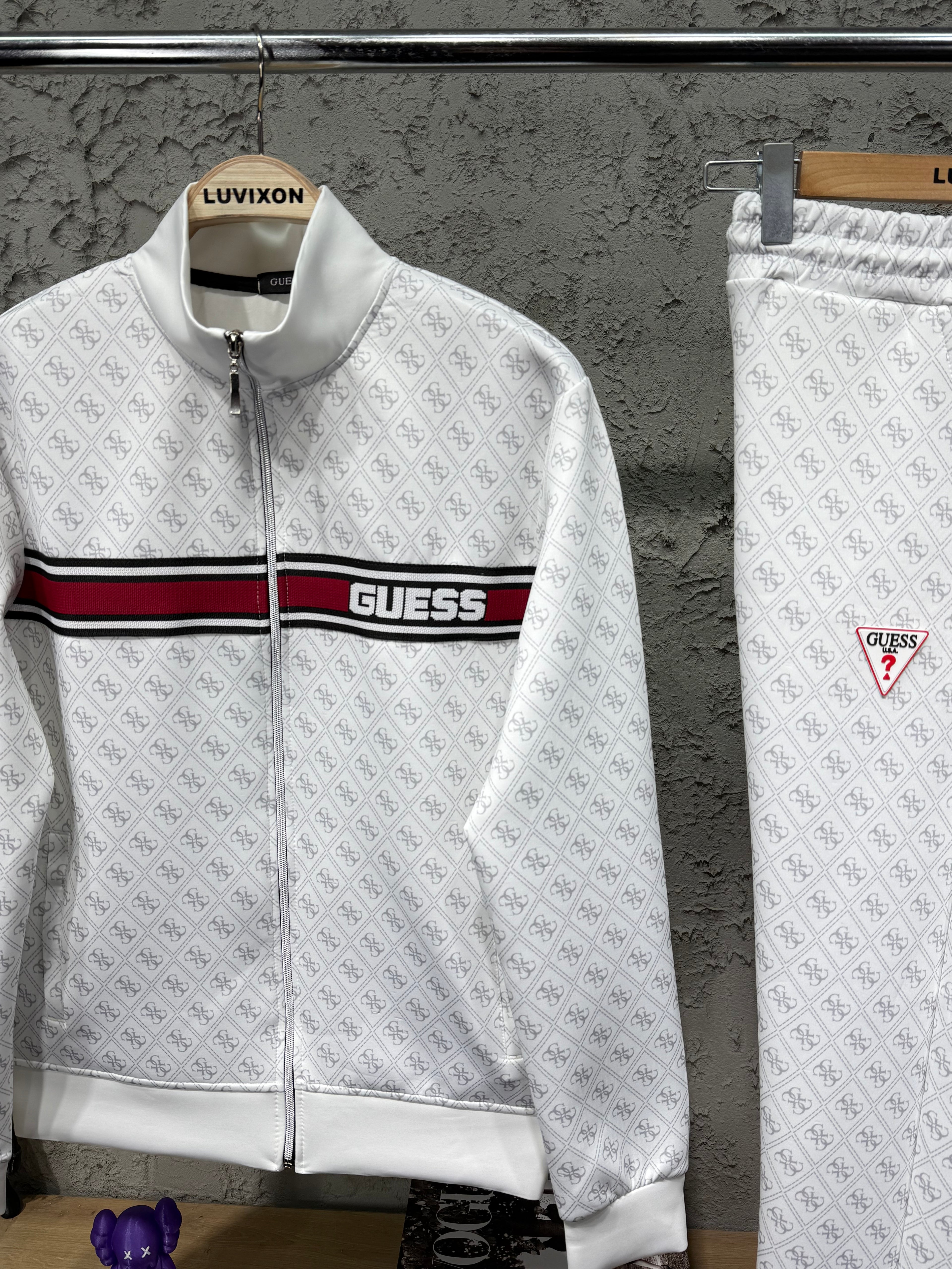 GUESS® Örme Beyaz Erkek Eşofman Takımı