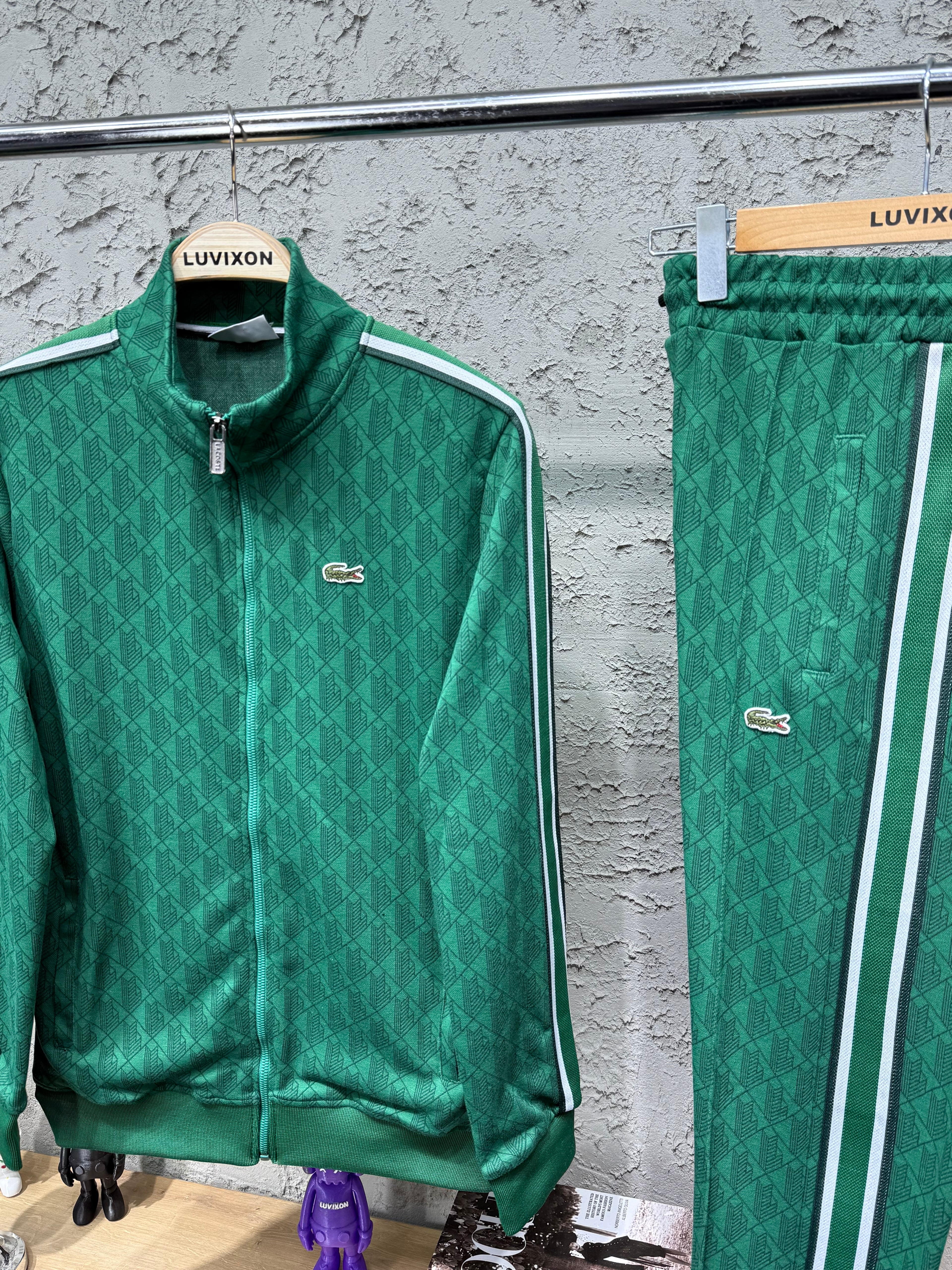 Lacoste Monogram Yeşil Eşofman Takımı