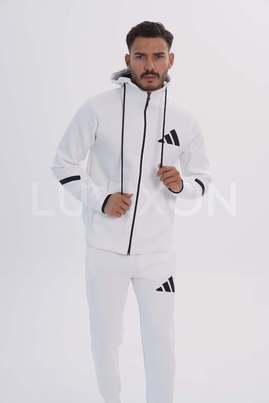 Adidas Z.N.E. Beyaz Full-Zip Eşofman Takımı