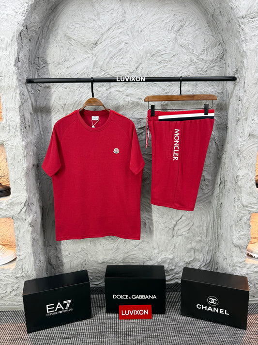 Moncler Kırmızı Şort Takımı