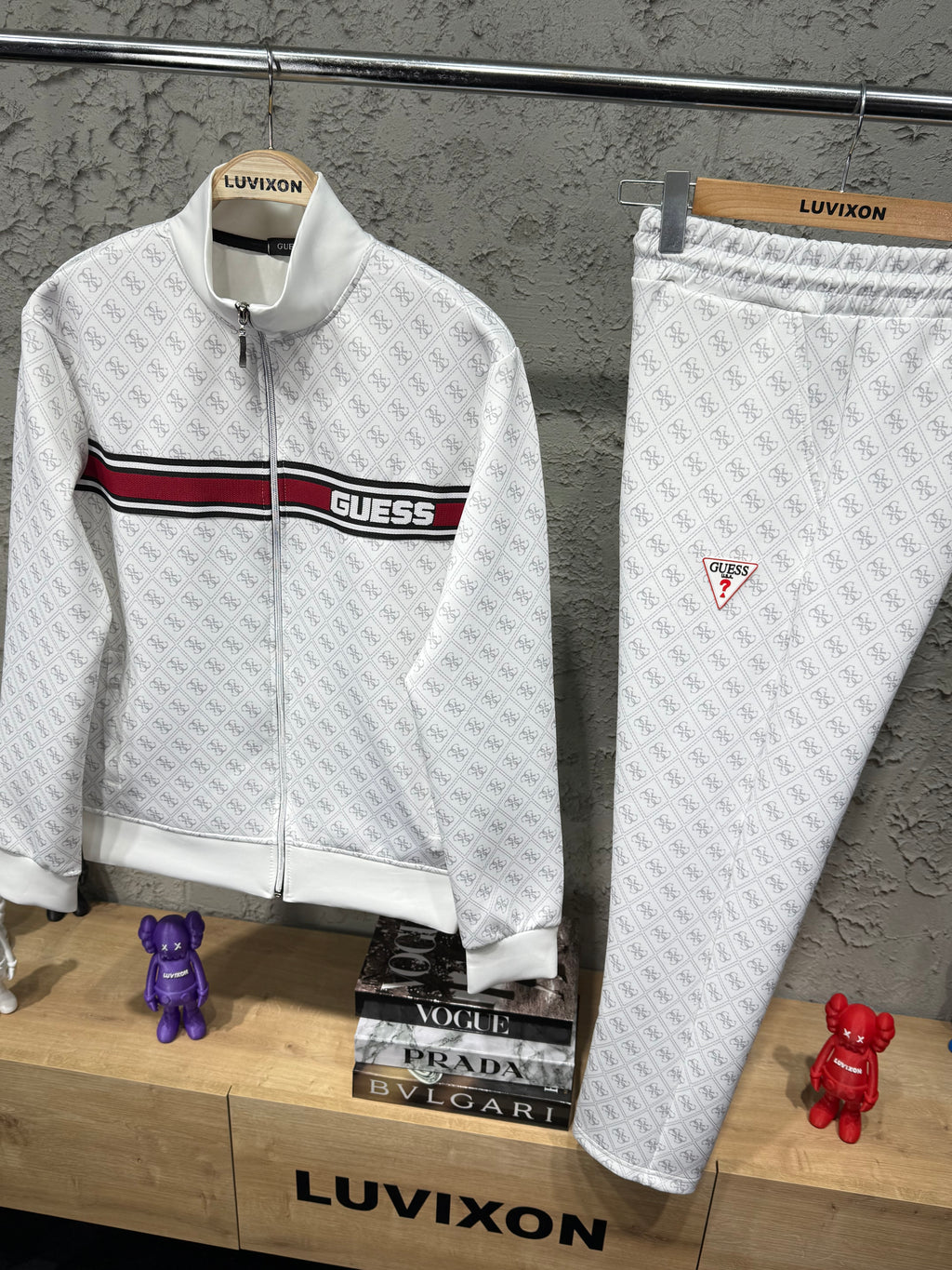 GUESS® Örme Beyaz Erkek Eşofman Takımı