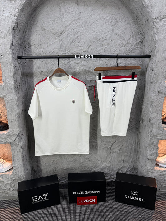 Moncler Beyaz Şort Takımı