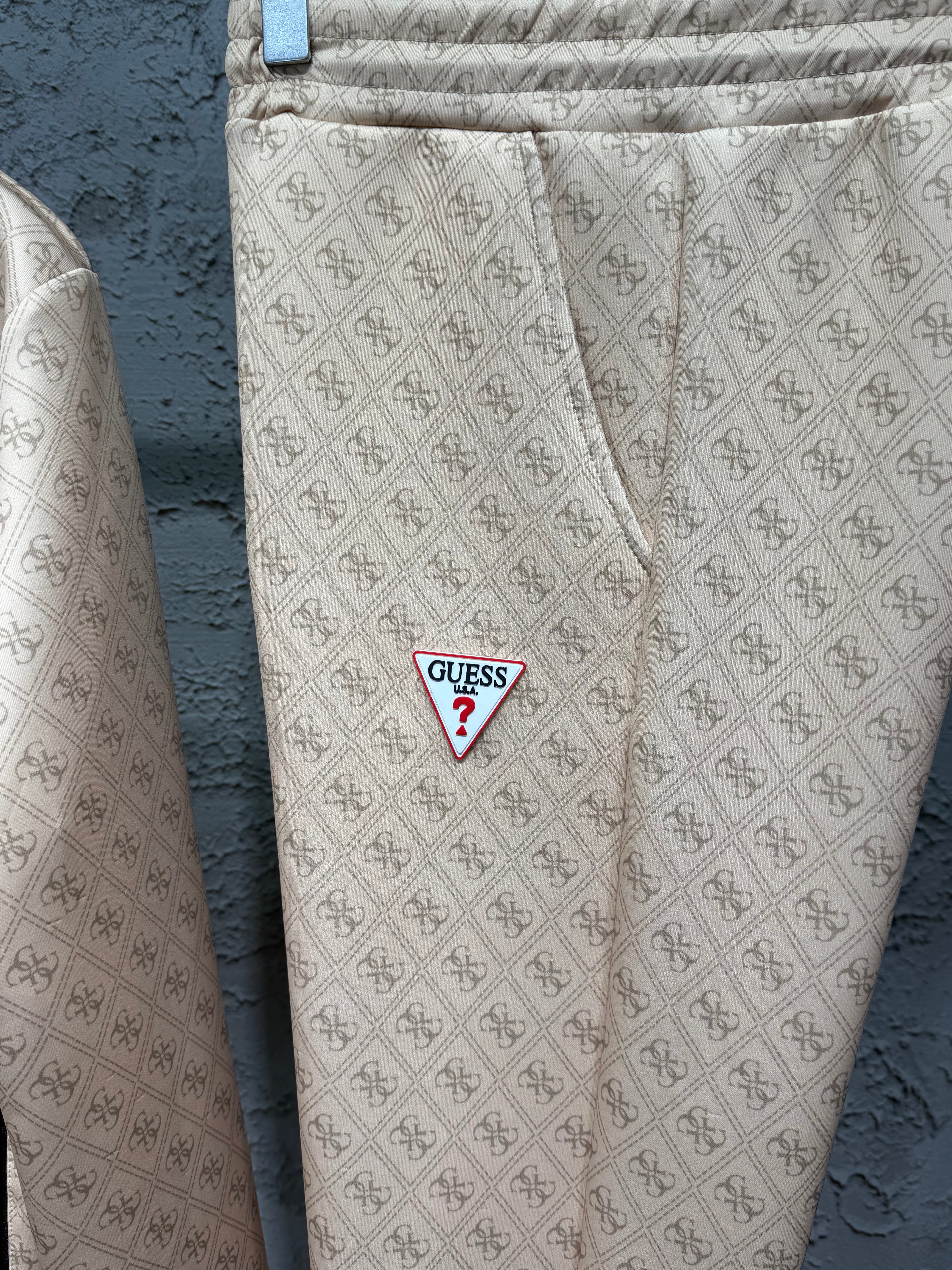 GUESS® Örme Bej Erkek Eşofman Takımı