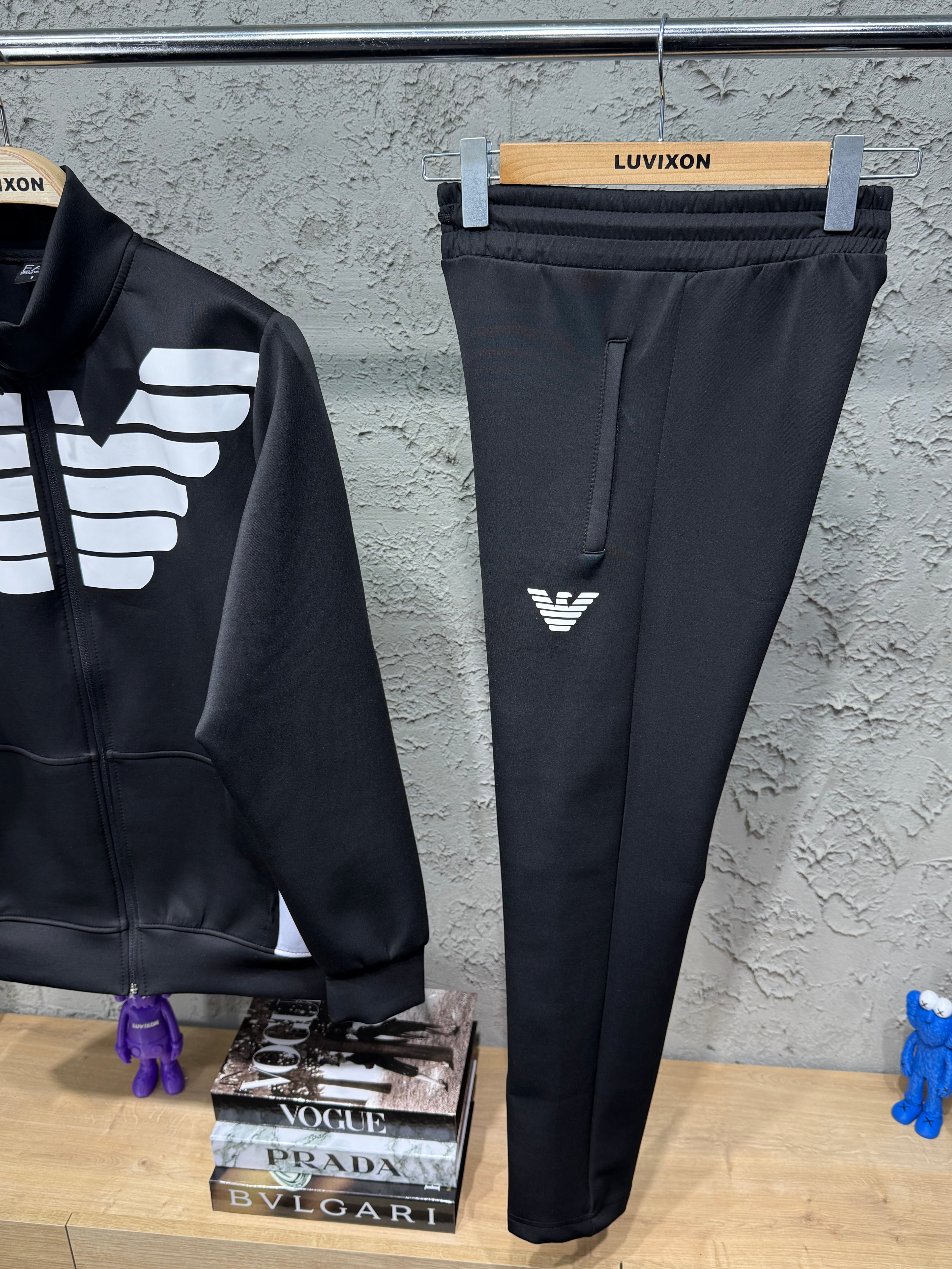 Armani Eagle Premium Siyah-Beyaz Eşofman Takımı