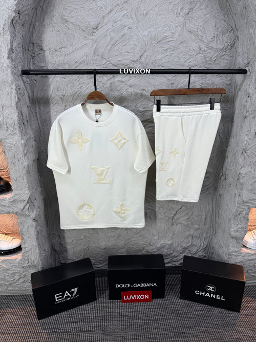Louis Vuitton Beyaz Erkek Tişört & Şort Takım