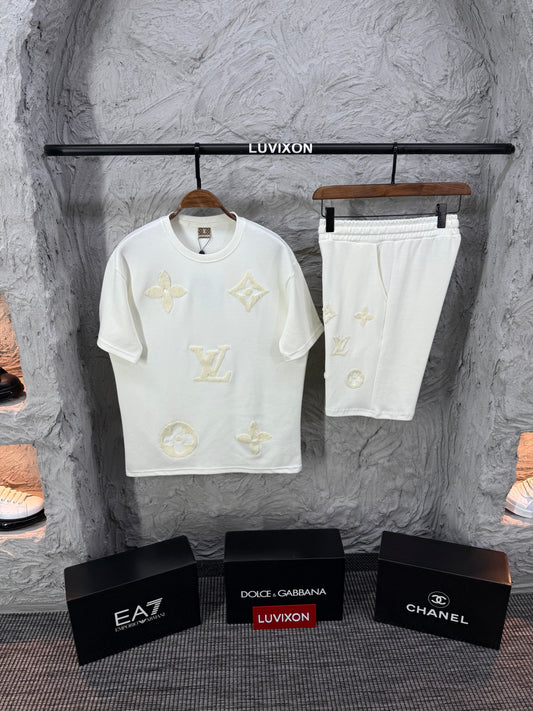 Louis Vuitton Beyaz Erkek Tişört & Şort Takım
