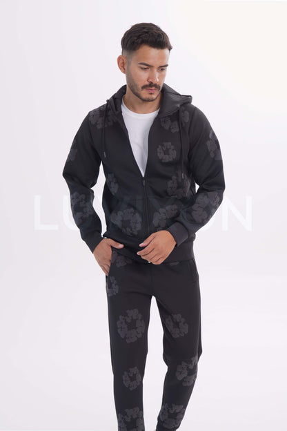 Denim Desenli Eşofman Takımı