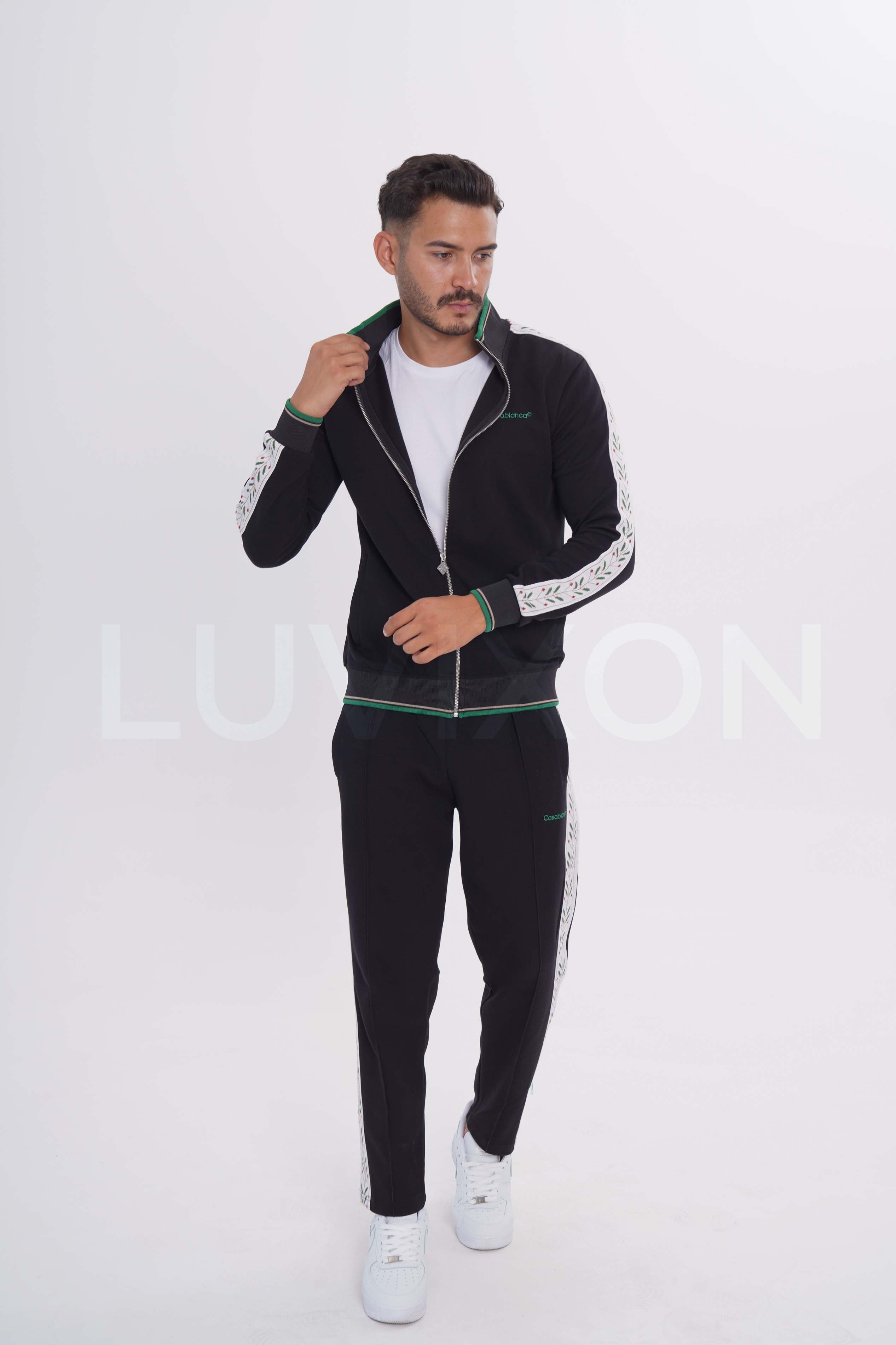 Casablanca Siyah Nakış Detaylı Eşofman Takımı