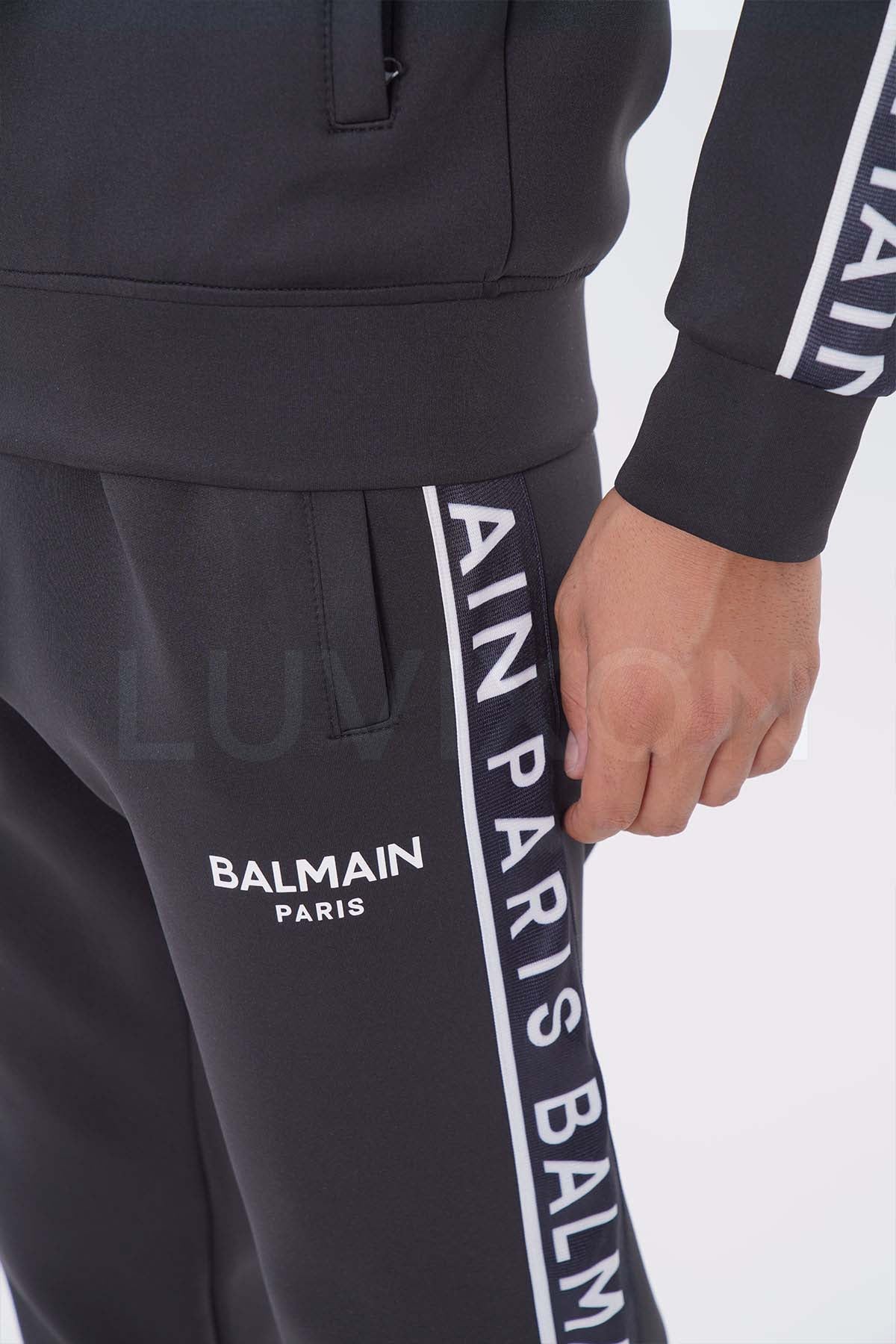 Balmain Paris Siyah Şeritli Eşofman Takımı