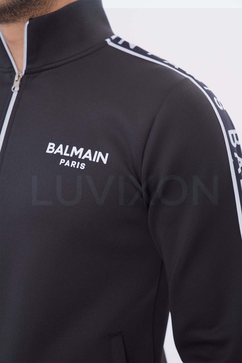 Balmain Paris Siyah Şeritli Eşofman Takımı
