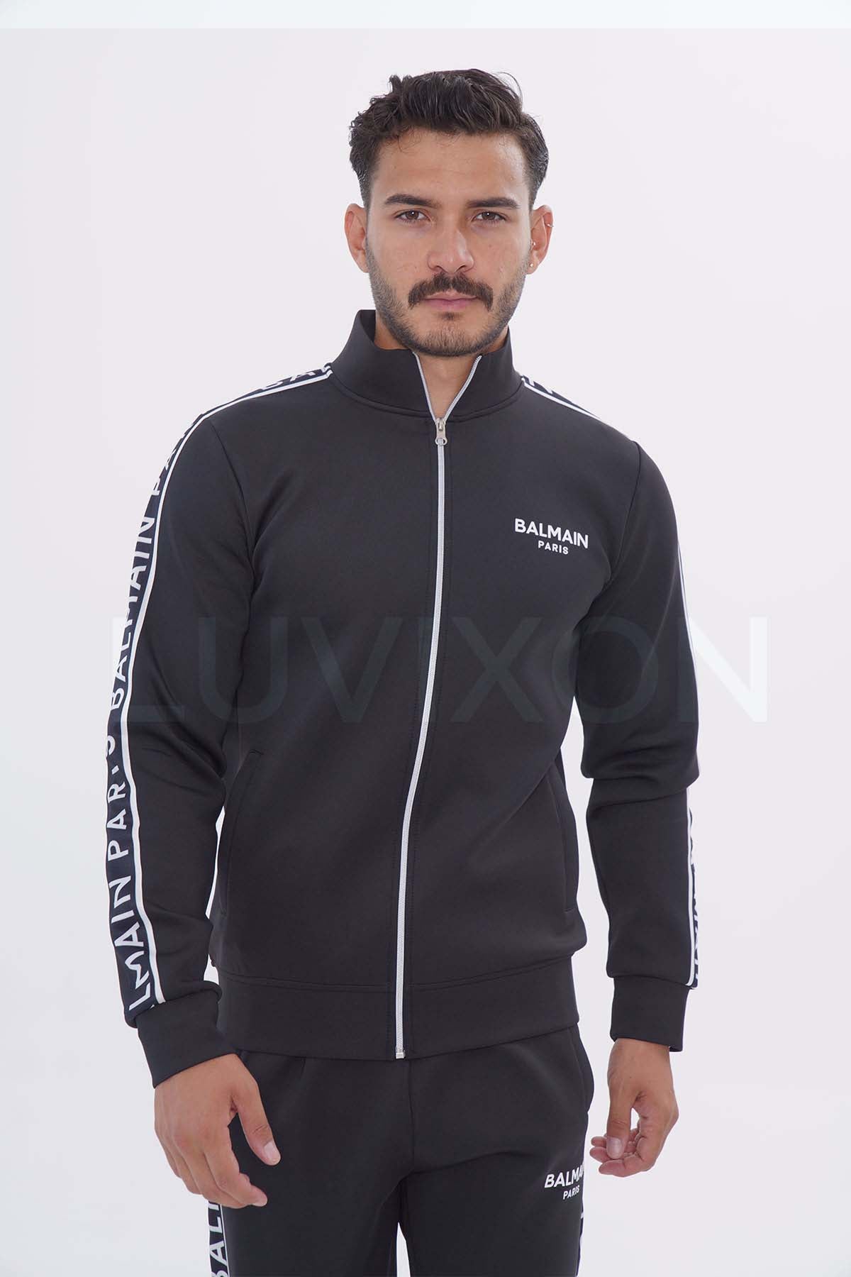 Balmain Paris Siyah Şeritli Eşofman Takımı