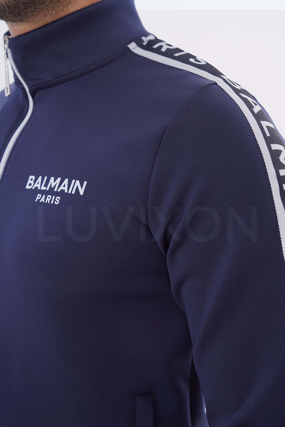 Balmain Paris Lacivert Şeritli Eşofman Takımı