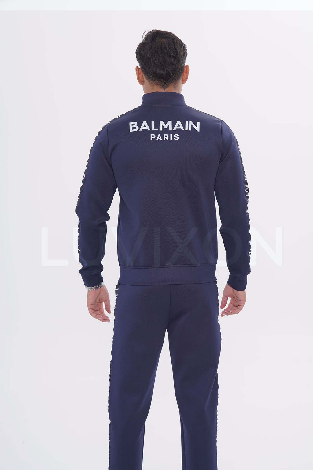 Balmain Paris Lacivert Şeritli Eşofman Takımı