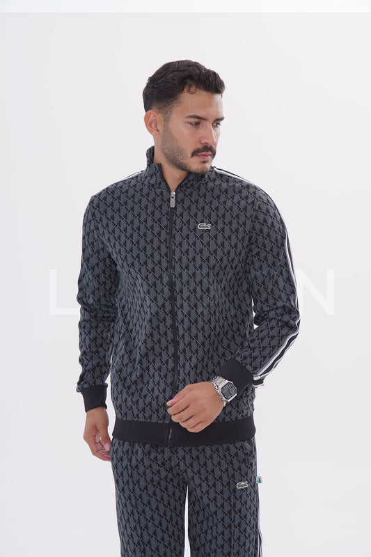 Lacoste Monogram Siyah Eşofman Takımı