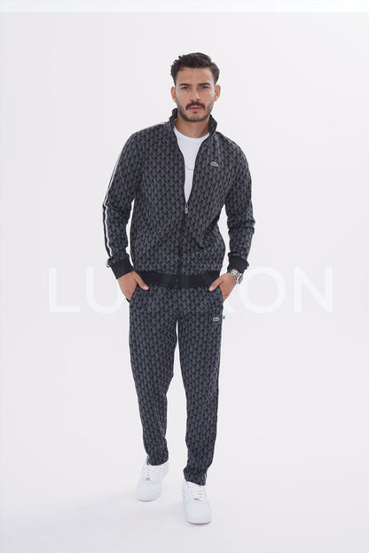 Lacoste Monogram Siyah Eşofman Takımı